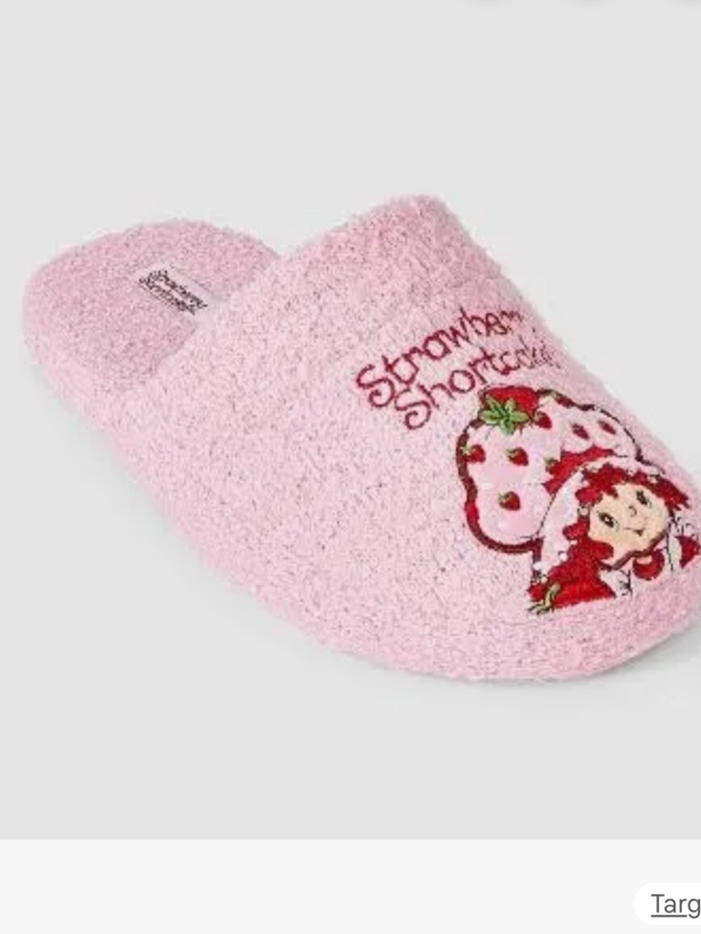 Strawberry Shortcake Pink Terry Slide Slippers